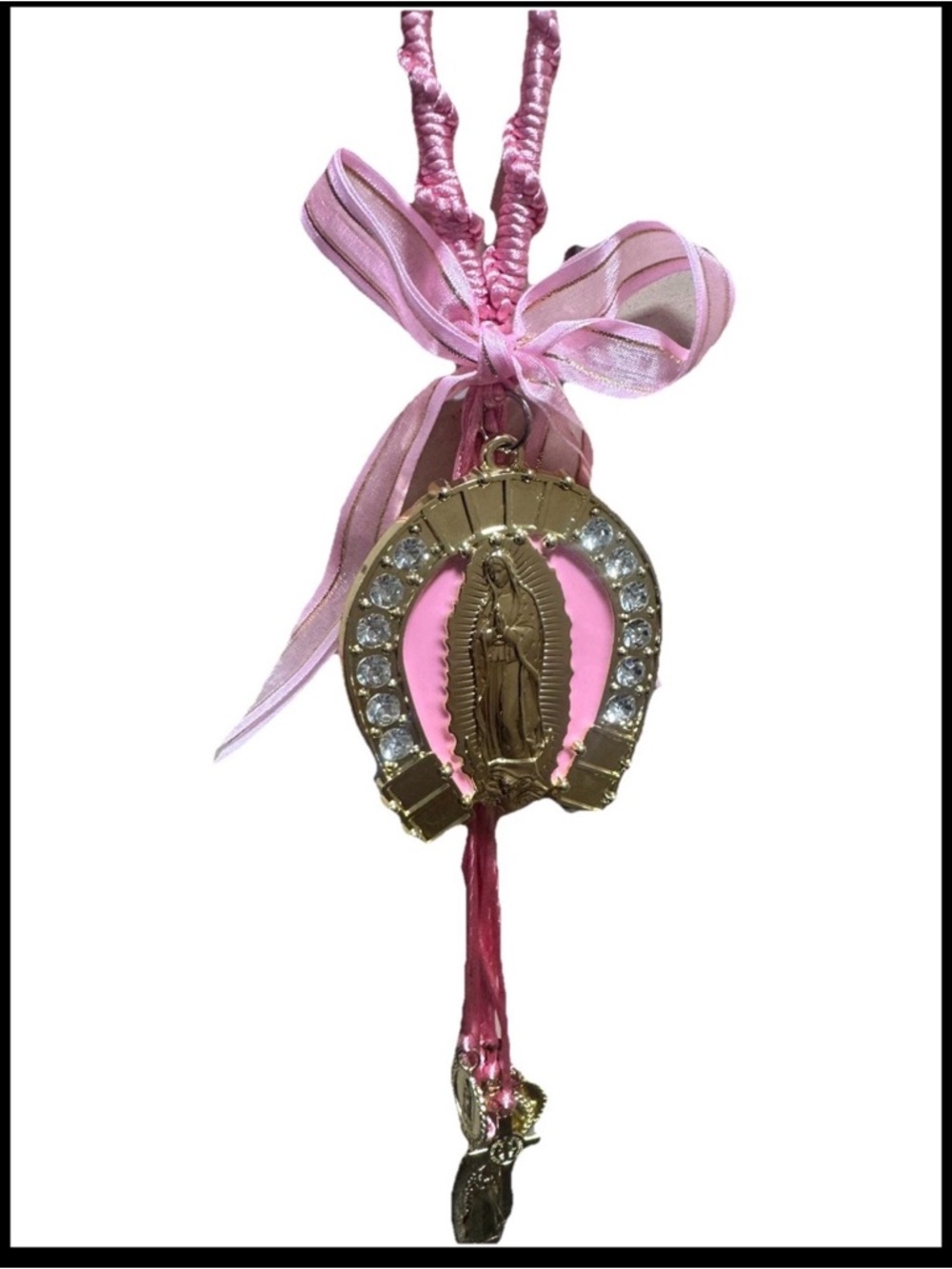 Pink/gold horseshoe car hanger home hanger accessories
